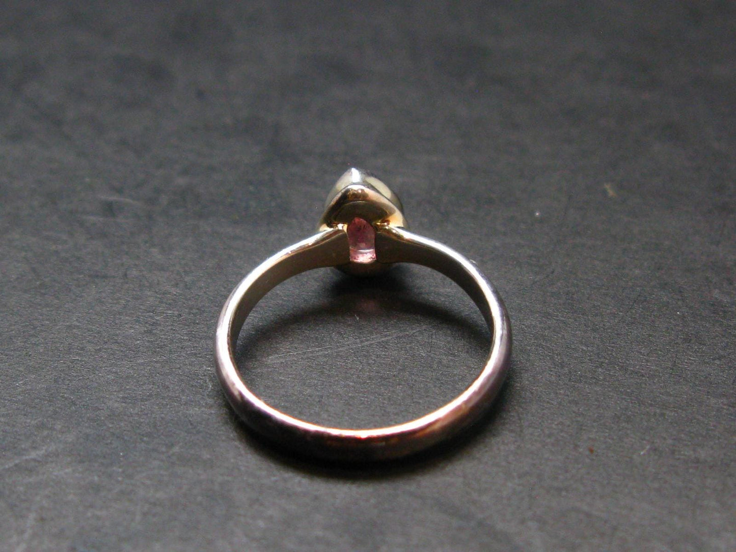 Pink Tourmaline Silver Ring From Brazil - 2.16 Grams - Size 6