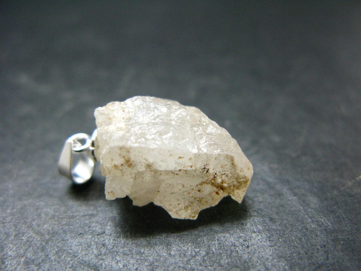 Rare Gem Phenacite Phenakite Crystal Silver Pendant From Myanmar (Burma) - 12.80 Carats - 0.8"
