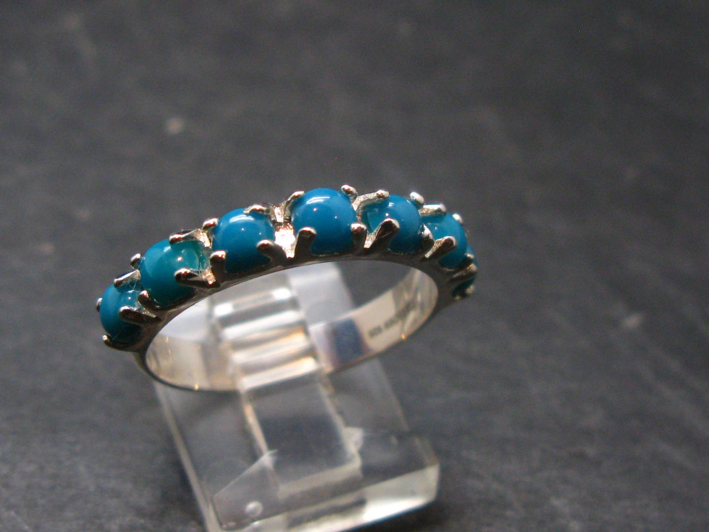 Genuine Turquoise Sterling Silver Ring - 3.20 Grams - Size 9.25