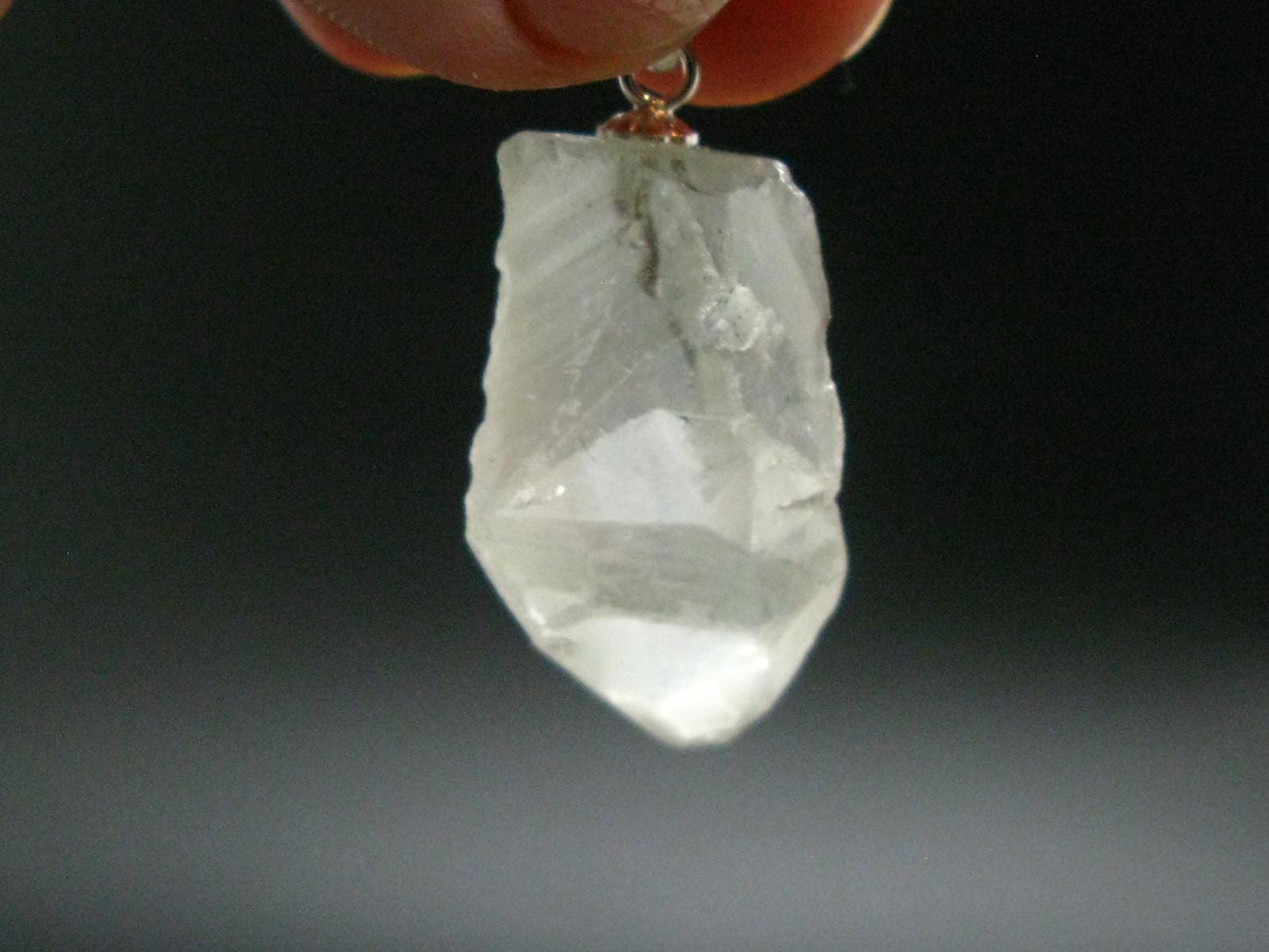 Nice Prasiolite Green Amethyst Sterling Silver Pendant - 1.2" - 25.10 Carats