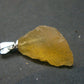 Raw Fire Opal Sterling Silver Pendant From Mexico - 1.0" - 1.27 Grams