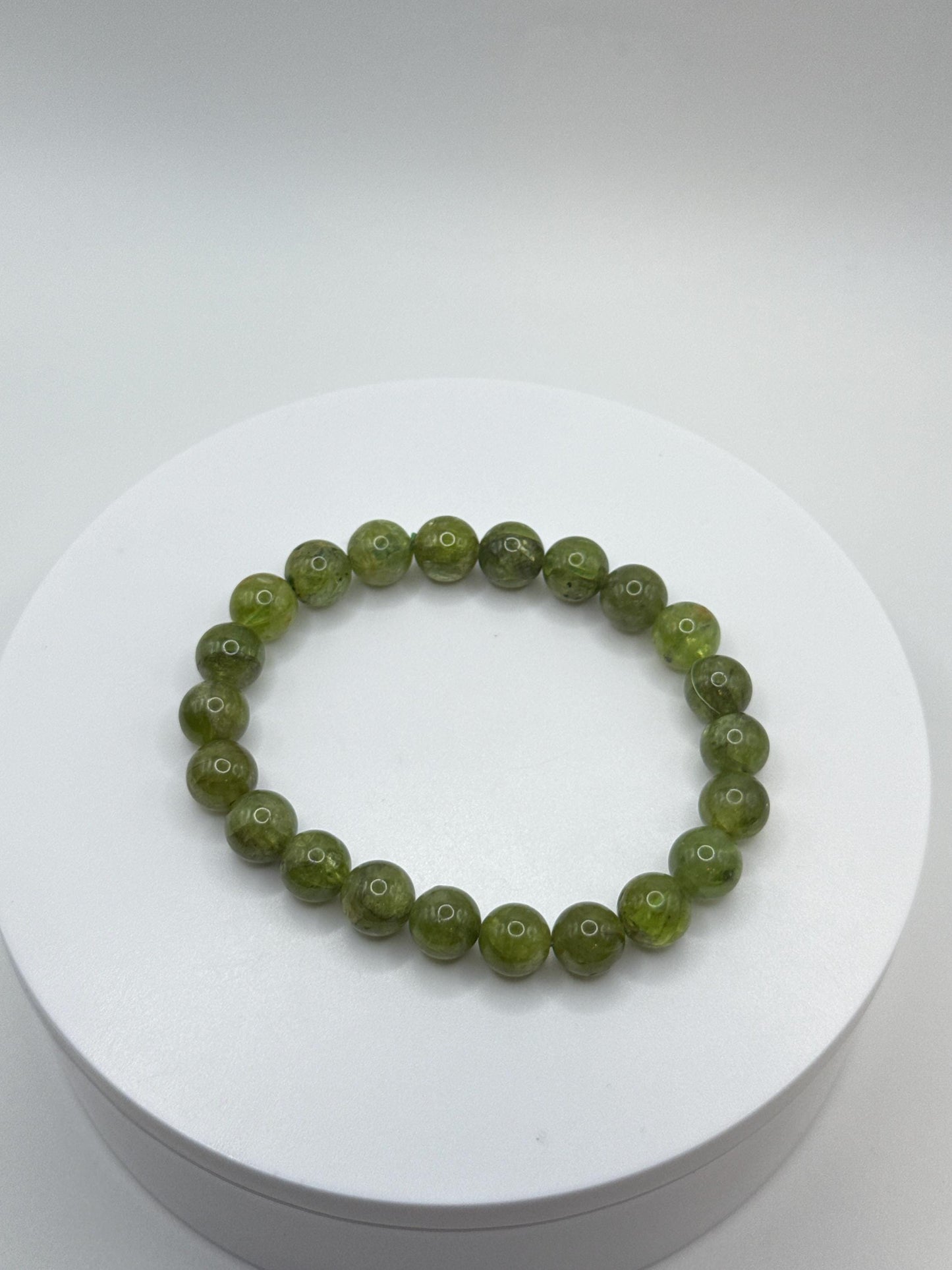 Natural Peridot Beaded Bracelet | August Birthstone, Renewal