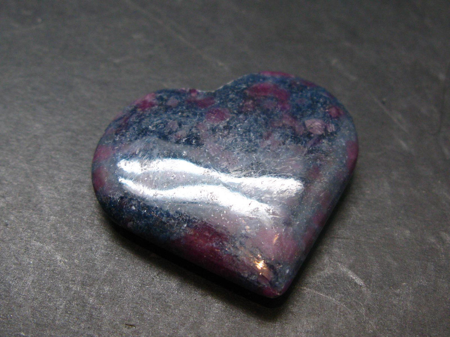 Ruby & Kyanite Heart From India - 1.4"