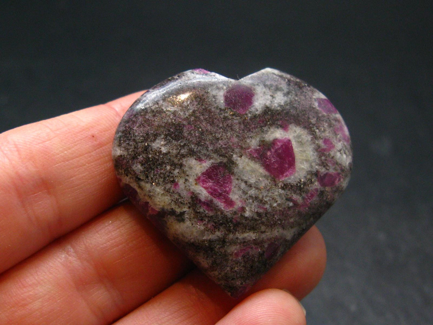 Ruby Heart From India - 1.4"