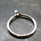 Genuine Facetted Aquamarine Gem Sterling Silver Ring - Size 7 - 1.69 Grams