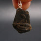 Meteor Splash Glass!! Fabulous Asymmetrical Rare Darwin Glass Tektite Pleistocene Silver Pendant From Australia - 0.9" - 2.20 Grams