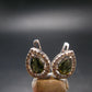Moldavite Tektite Silver Earrings from Czech Republic - 3.0 Grams