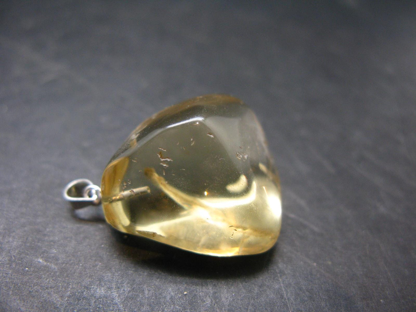 Bytownite Golden Labradorite Silver Pendant From Mexico - 1.1"