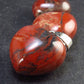 Lot of 3 Natural Puffed Heart Red Jasper Pendant from Madagascar