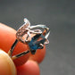 Natural Facetted Blue Topaz Crystal Ring - 1.88 Grams - Size adjustable