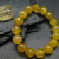 Yellow Fluorite Genuine Bracelet ~ 7.5 Inches ~ 14mm Round Beads