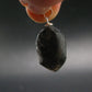Tibetan Black Tektite Silver Pendant From Tibet - 1.1" - 4.91 Grams