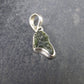 Natural Gem Moldavite Tektite SS Pendant from Czech Republic - 1.24 Grams - 0.8"
