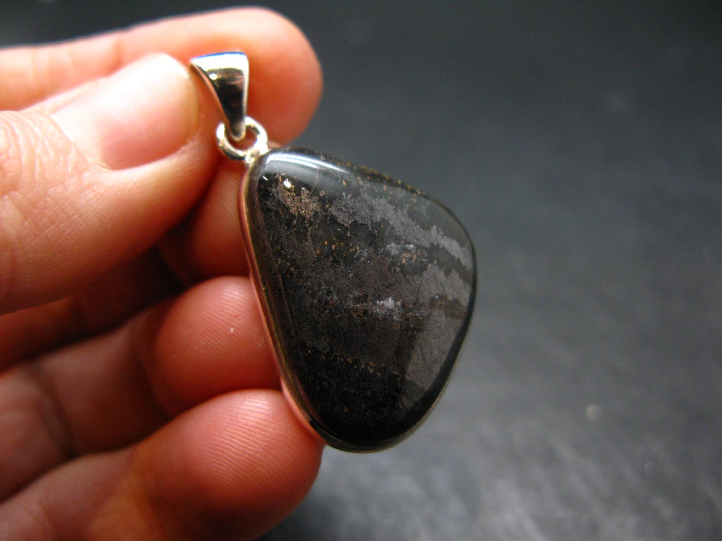 Rare ISUA Stone Silver Pendant From Greenland - 1.5" - 7.91 Grams