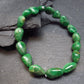 Green Garnet Tsavorite Genuine Bracelet ~ 7 Inches ~ 12mm Tumbled Beads