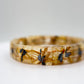 Rutilated Quartz Tile Bracelet – Natural Golden Inclusion Stretch Jewelry