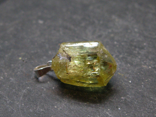 Large Gold Apatite Tumbled Pendant from Mexico - 4.03 Grams - 0.9"