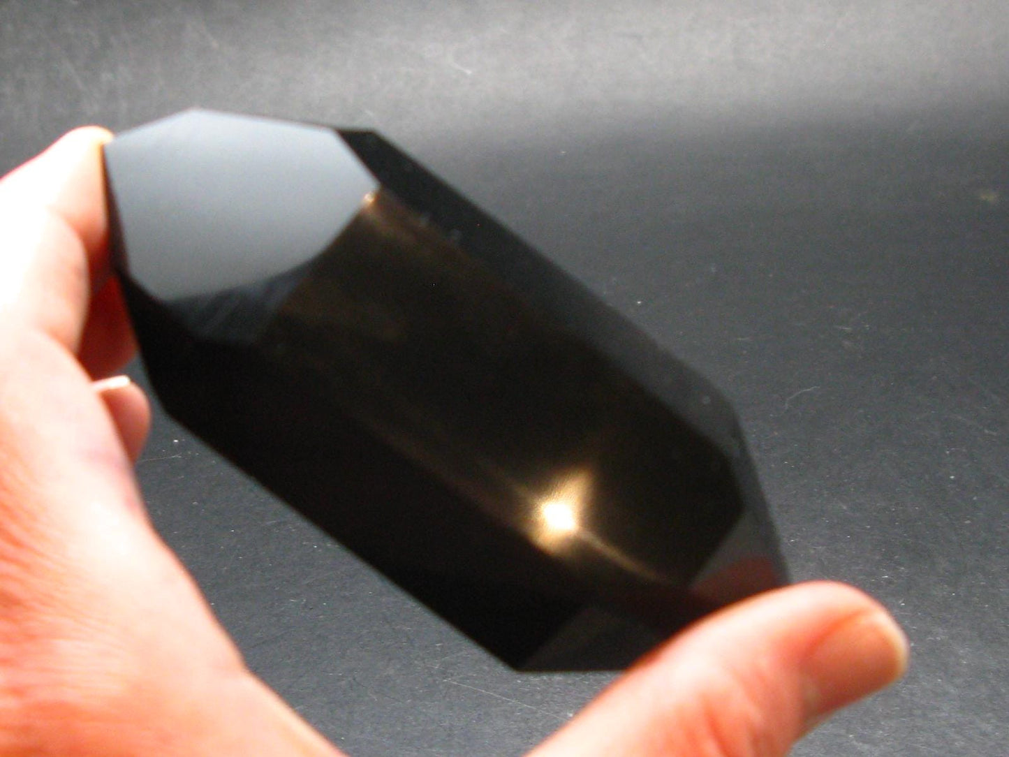 Black Obsidian Polished Stone From Mexico - 3.5"