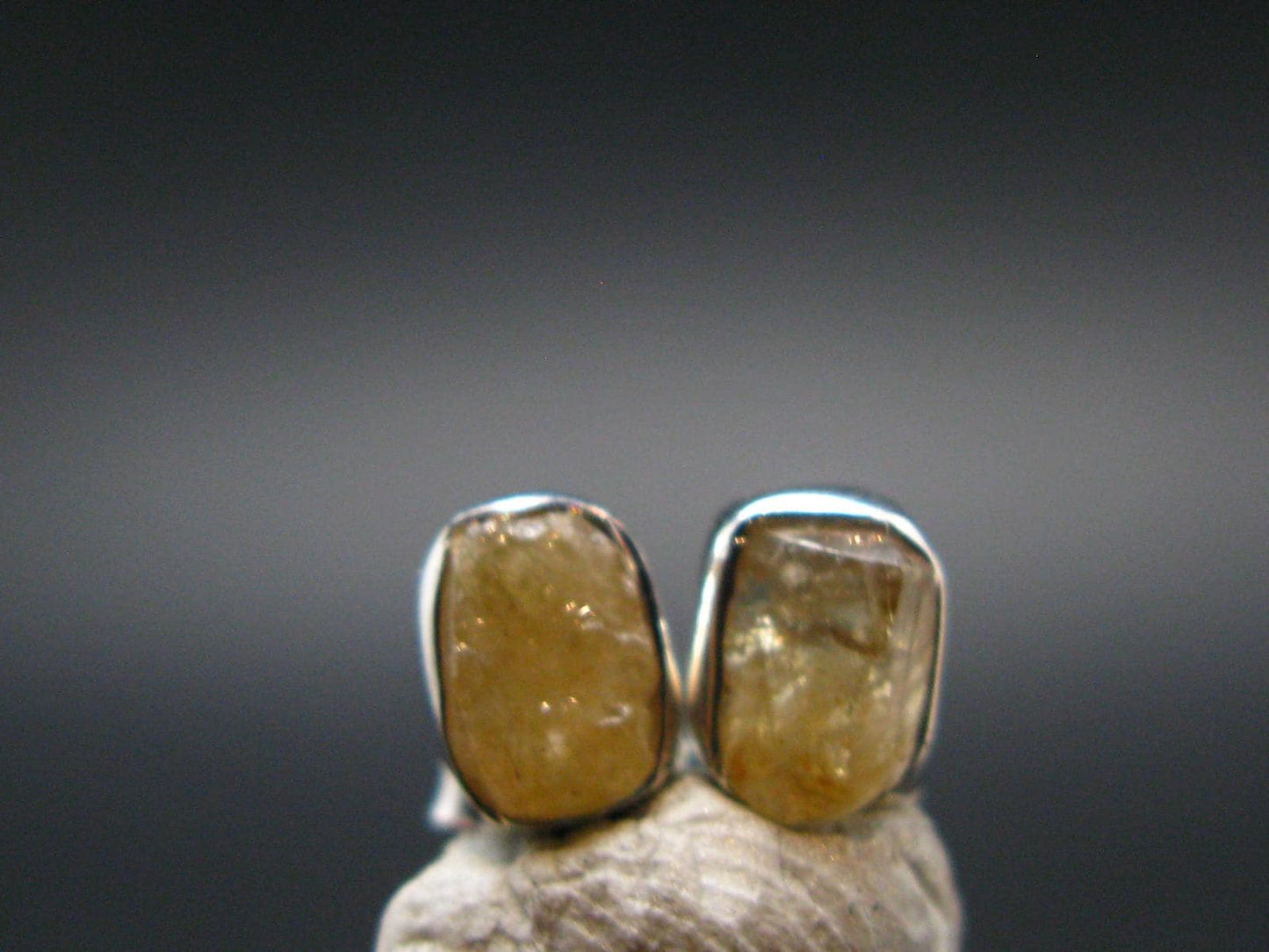Herderite Stud Earrings Sterling Silver From Brazil - 1.27 Grams