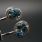 Blue Topaz 925 Silver Earrings from Brazil - 2.1" - 8.08 Grams