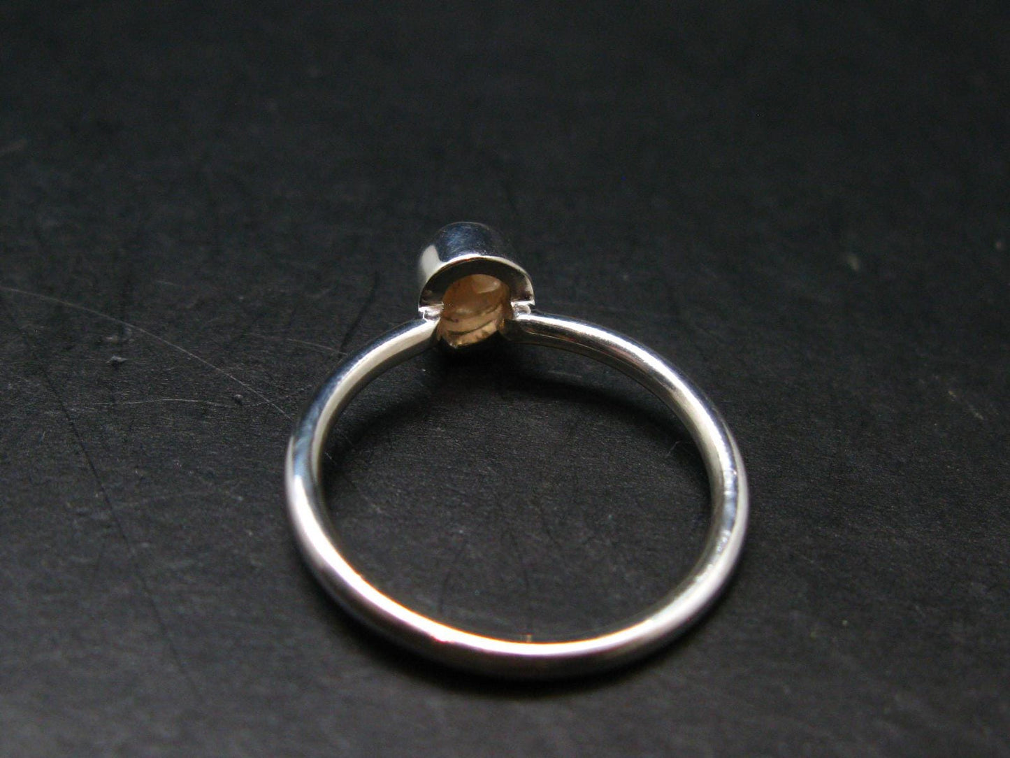 Hessonite Garnet Silver Ring From Canada - Size 7 - 1.93 Grams