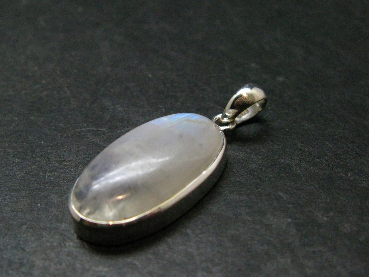 Natural Glow From Inside Moonstone 925 Silver Pendant - 1.4" - 5.77 Grams