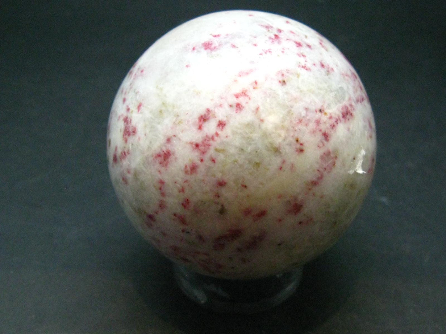 Large Cinnabar in Quartz Sphere from Peru - 239.13 Grams - 2.2"