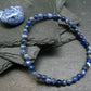 Sodalite Genuine Bracelet ~ 7 Inches ~ 4mm Round Beads