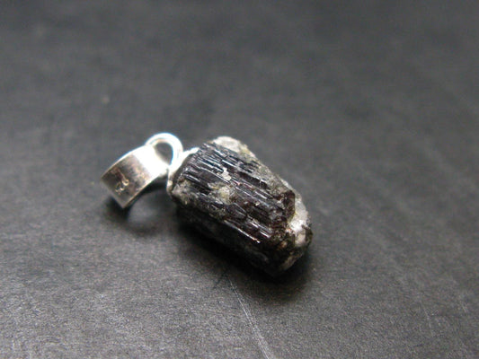 Rare Painite Crystal Silver Pendant From Myanmar - 0.6" - 4.05 Carats