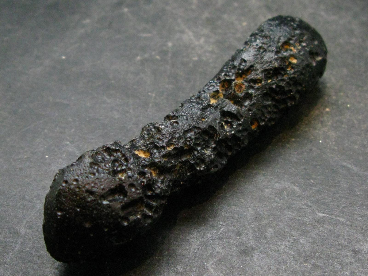 Rare Large Black Tibetan Tektite Raw Piece from Tibet - 3.3" - 34.59 Grams