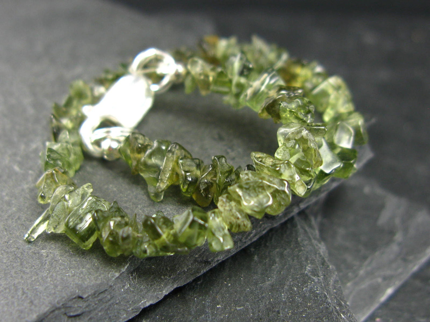Moldavite Genuine Bracelet ~ 7 Inches ~ 6mm Tumbled Beads