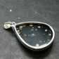 Snowflake Obsidian Silver Plated Pendant From Mexico - 1.6"