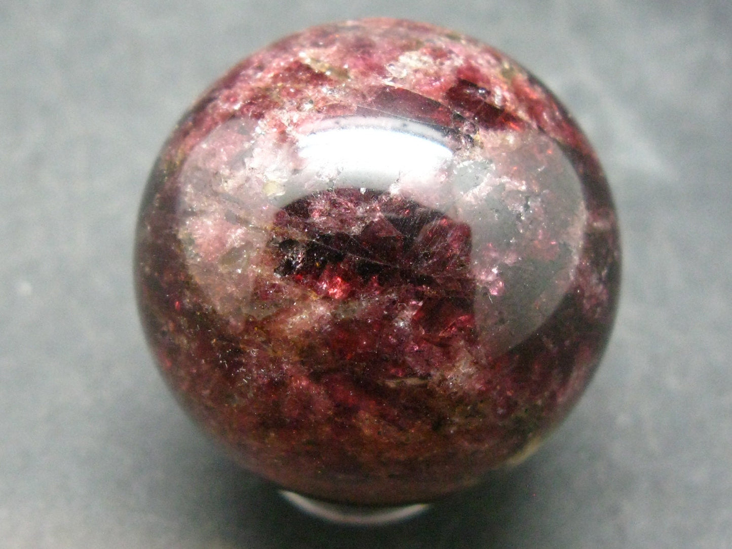 Red Tourmaline Rubellite Sphere Ball From Russia - 1.3" - 74.62 Grams