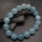 Aquamarine Genuine Bracelet ~ 7 Inches ~ 12mm Round Beads