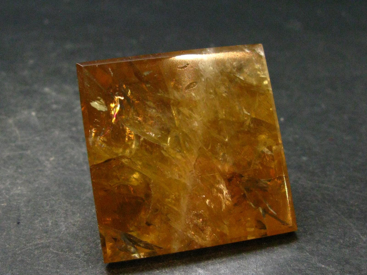 Citrine Unheated Polished Pyramid From Brazil - 1.6" - 50.75 Grams