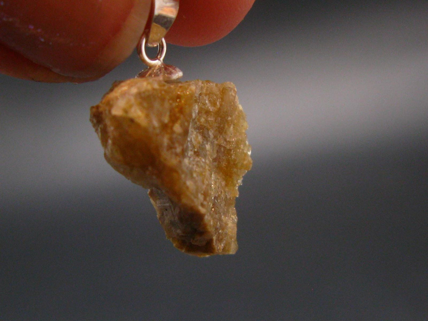 Rare Herderite Crystal Silver Pendant from Brazil - 0.8" - 2.5 Grams