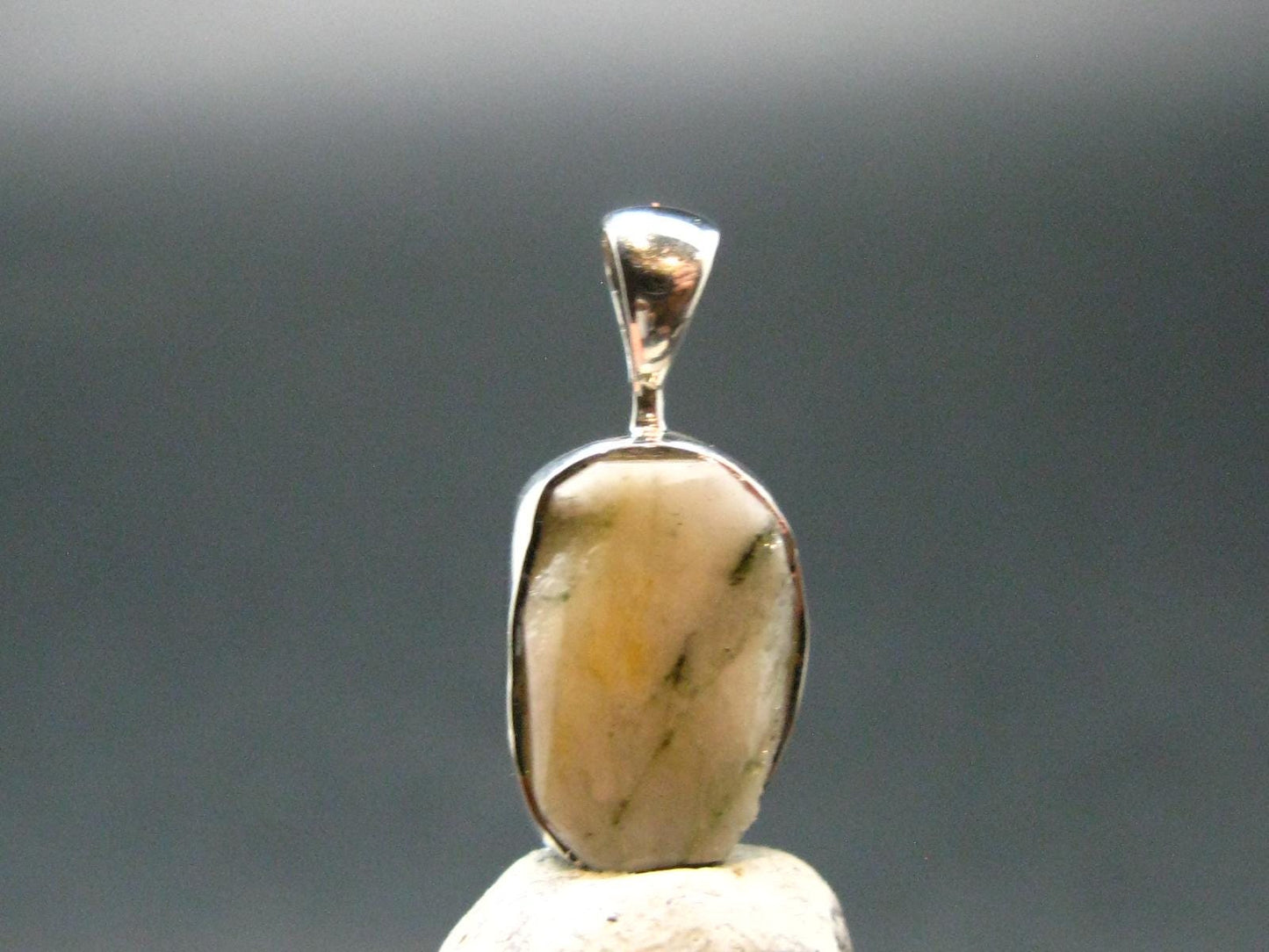 Phenakite Phenacite Crystal Silver Pendant From Brazil - 0.7" - 1.12 Grams