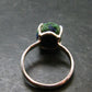 Natural Raw Deep Blue Azurite with Green Malachite Silver Ring From Mexico - Size 8 - 3.32 Grams