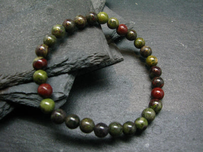 Dragon Bloodstone Genuine Bracelet ~ 7 Inches ~ 6mm Round Beads