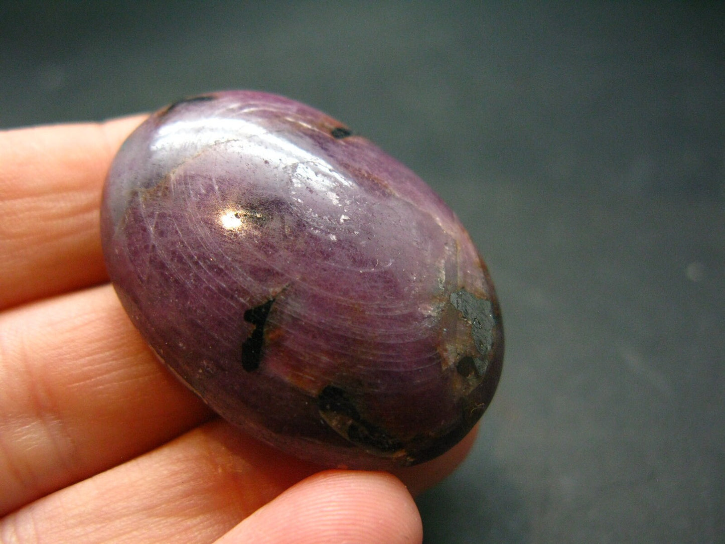 Tumbled Genuine Ruby Corundum from India - 1.4" - 25.70 Grams