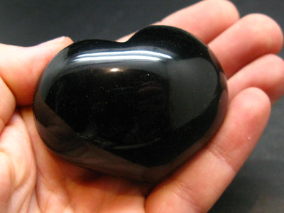 Black Obsidian Heart From Mexico - 2.0"