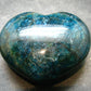 Neon Blue Apatite Tumbled Heart from Madagascar - 109.08 Grams - 1.8"