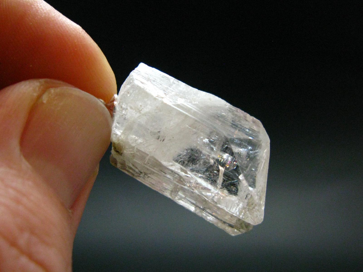 Nice Terminated Danburite Crystal Silver Pendant from Mexico - 1.6" - 4.71 Grams