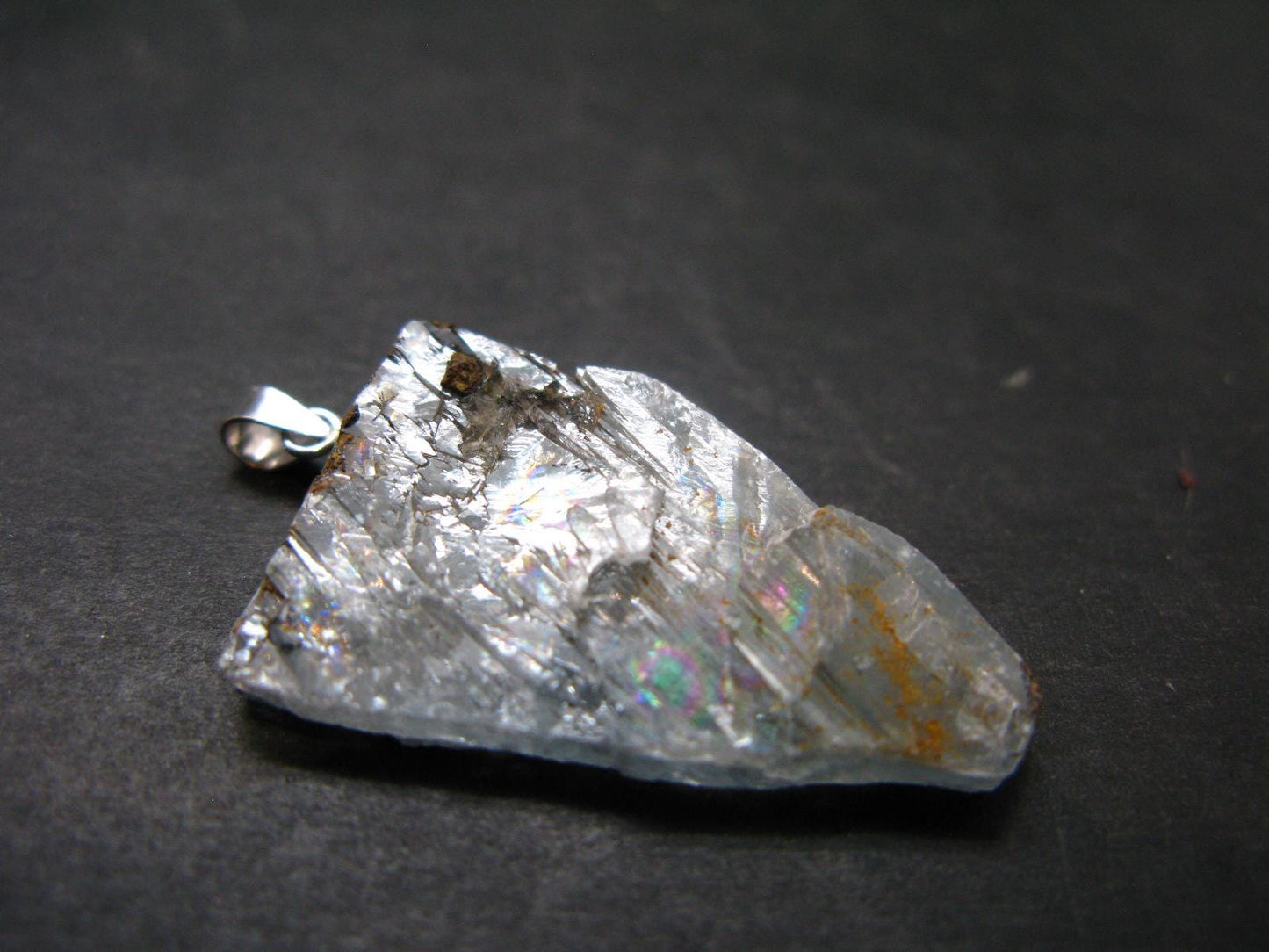 Barite Silver Pendant From Morocco - 1.5" - 7.74 Grams