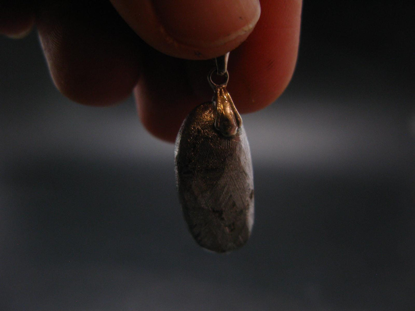 Muonionalusta Meteorite Silver Pendant from Sweden - 1.2" - 4..82 Grams