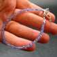 Facetted Tanzanite Zoisite Bead Silver Bracelet from Tanzania - Size Adjustable - 4.52 Grams