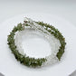 Moldavite & Herkimer Diamond Bracelet – Triple Strand - 17.73 Grams