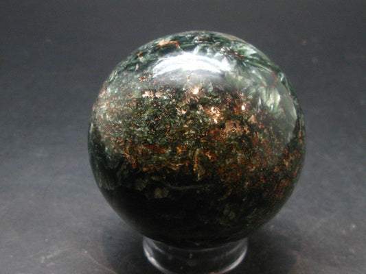 Nice Polished Seraphinite Clinochlore Sphere From Russia - 2.3"