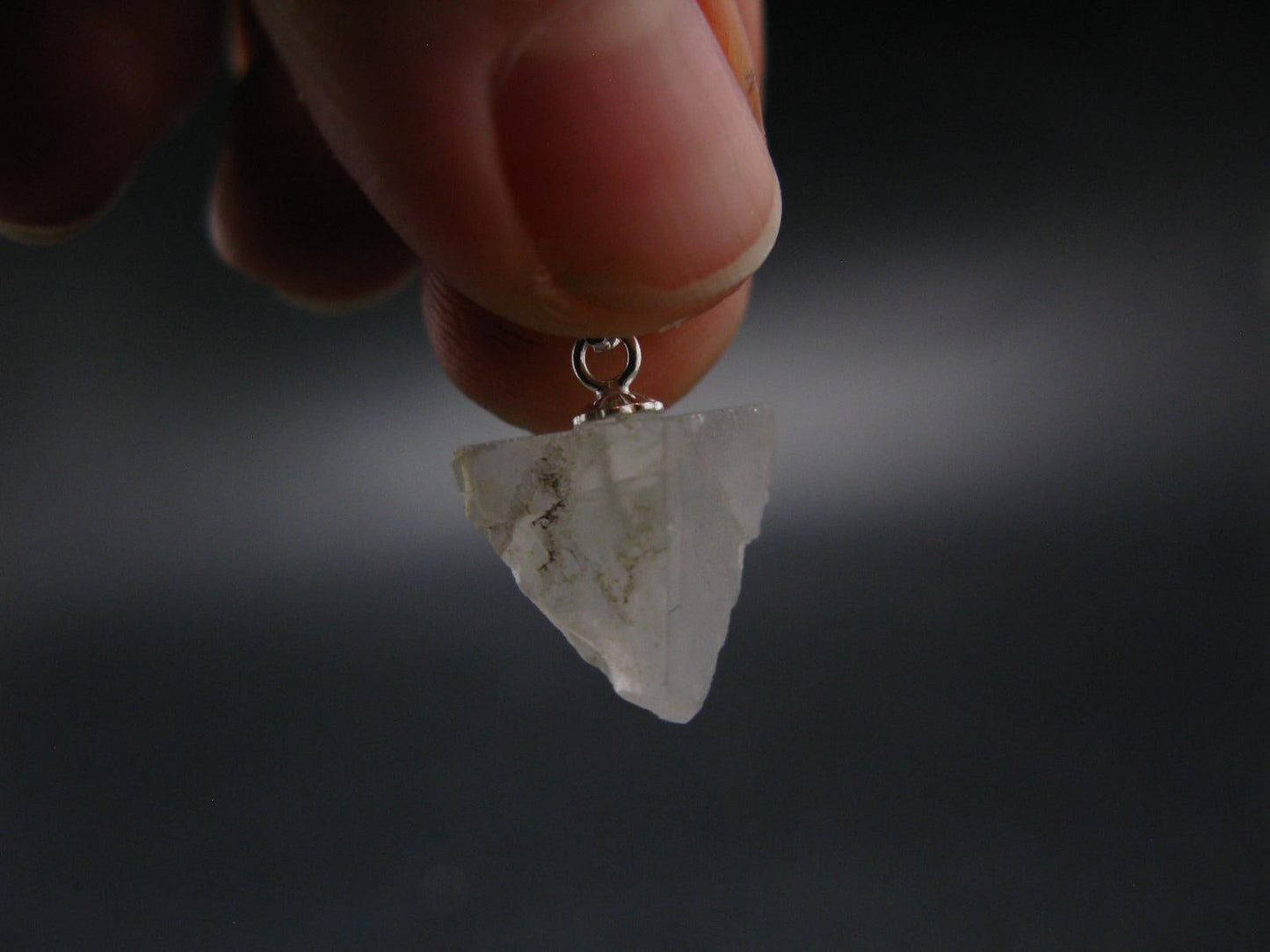 Phenakite Phenacite Crystal Silver Pendant From Russia - 0.8" - 1.35 Grams