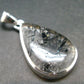 Large Tourmalinated Quartz Crystal Silver Pendant From Brazil - 1.4" - 5.83 Grams